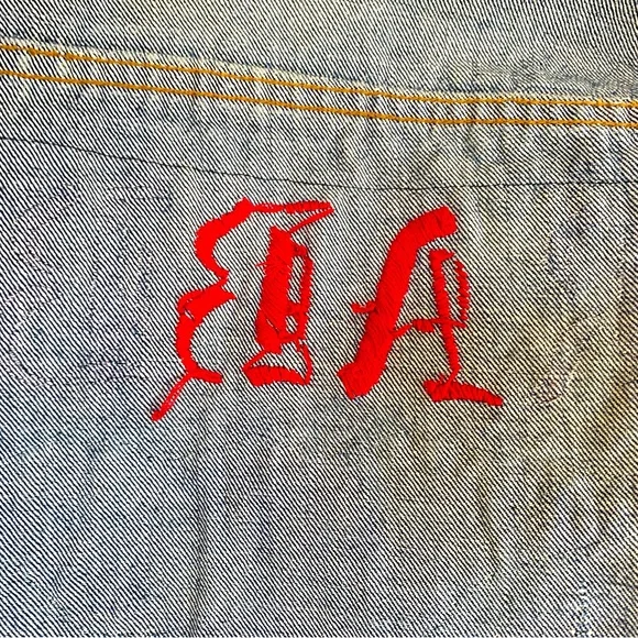 Levi’s Vintage Denim Jacket w/ Black Flag Patch & Sweet Embroidery. Super Rad ⚡️ - Picture 8 of 12